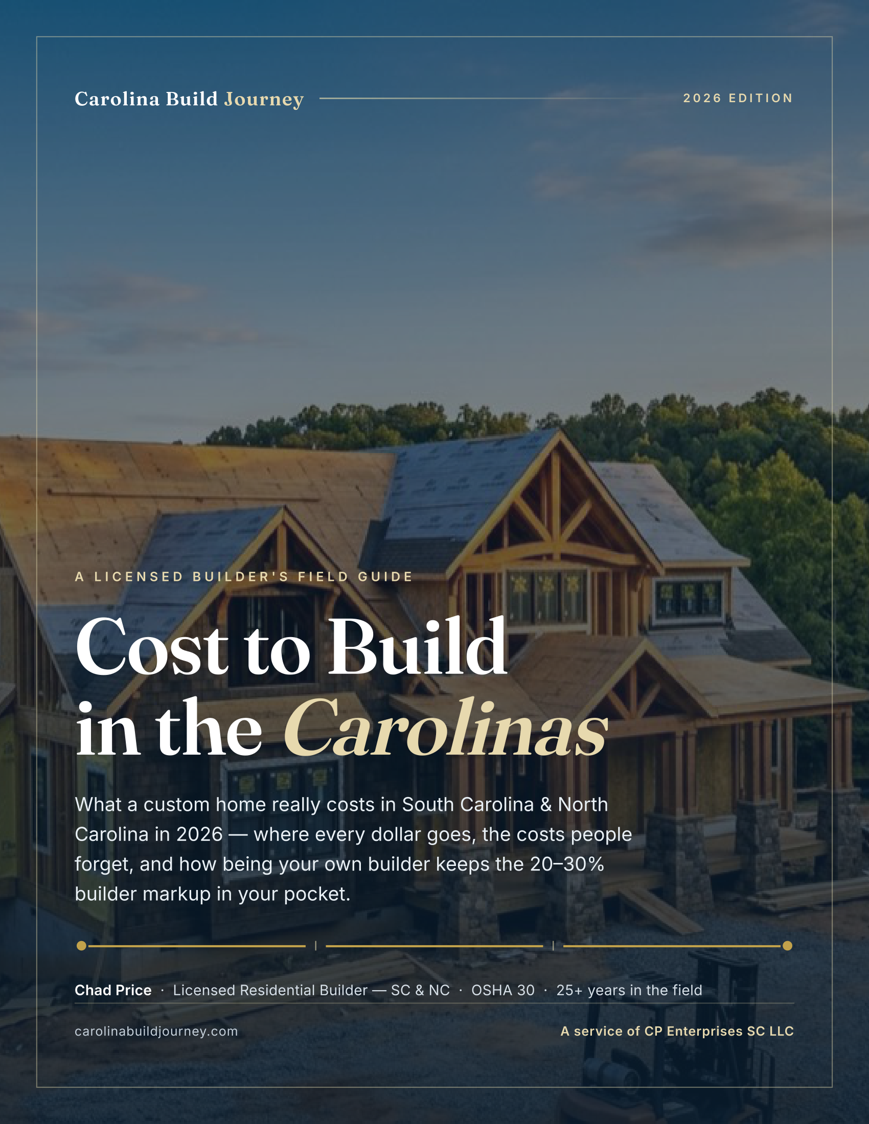 Cost to Build in the Carolinas — free PDF guide cover